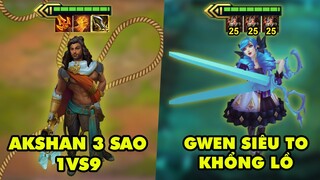 TOP khoảnh khắc điên rồ nhất Đấu Trường Chân Lý 159: Akshan 3 sao 1vs9, Gwen siêu to khổng lồ