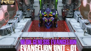 [Th custom] Bandai RG EVA -EVA Unit-01+NERV Maintenance Warehouse Scene Model Production
