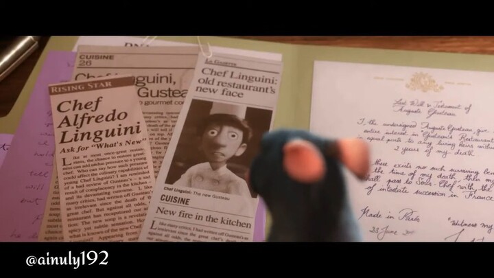 Fandub Indonesia Ratatouille - Remy found Gusteau's will