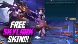 HOW GET SKYLARK FOR FREE - FANNY SKIN - MOBILE LEGENDS