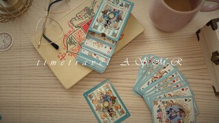 ASMR Vintage | no talking | page turning card unboxing 📙 Alice in wonderland 🐰