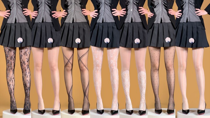 เปรียบเทียบการลองใส่ถุงเท้าแจ็คการ์ดสไตล์ต่างๆ 【Beng Beng】