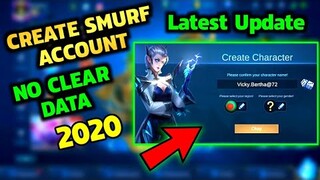 HOW TO CREATE SMURF/NEW ACCOUNT WITHOUT CLEARING DATA 2020 || MOBILE LEGENDS BANG BANG