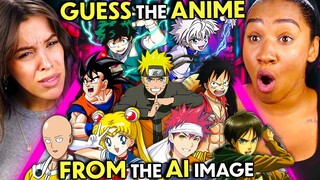 Anime Fans Guess The Anime From The A.I Art! | React