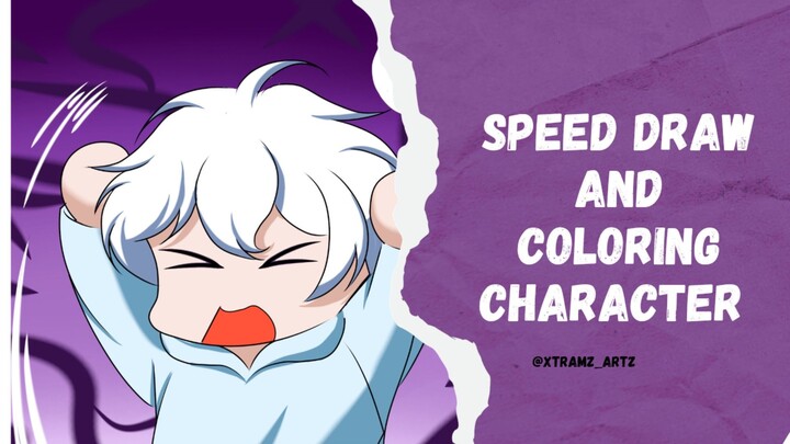 speed draw and coloring character