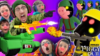 ROBLOX PIGGY ARMY vs FGTeeV Family!  CHAPTER 11 Outpost Escape  (6 Player Madness)