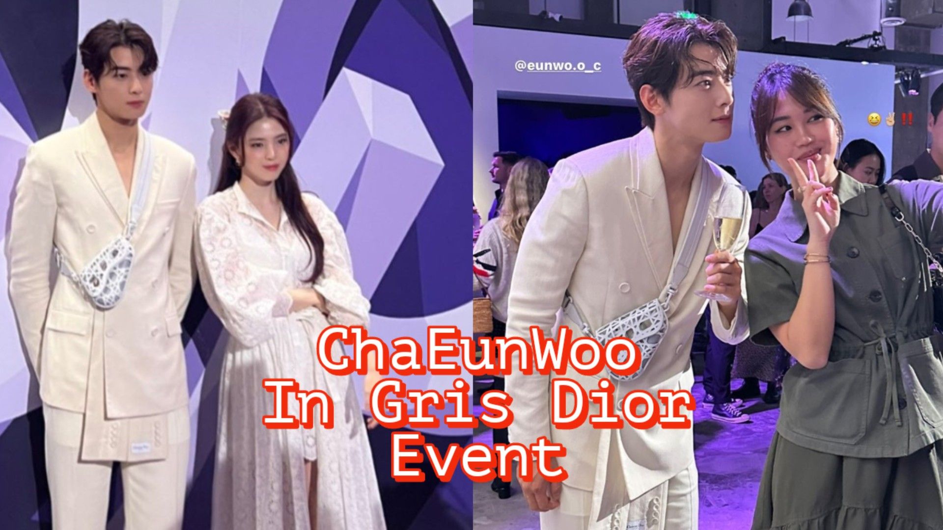 cha eun woo + han so hee @ dior beauty event