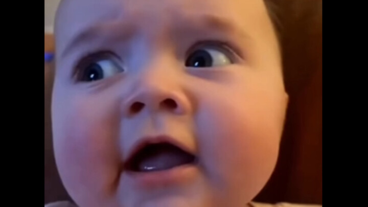 Human baby gets “ambushed” by a sneeze 🤧🤧 Little one’s expression control instantly goes “out of con