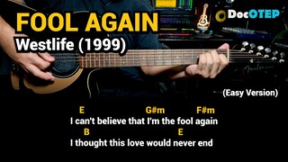 Fool Again - Westlife (Easy Guitar Chords Tutorial with Lyrics) part 3 SHORTS REELS
