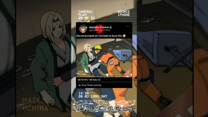 Naruto Jumped on Tsunade to Save Her 🧐