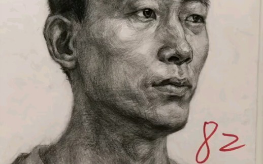 إذًا هكذا تبدو رسمة رأس بدرجة 80 في الرسم بالرصاص!