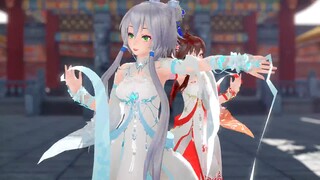 [Aran* aksi MMD] Musik dansa gaya Tiongkok "Mengibarkan Bendera dan Bunyi Drum" [Luo Tianyi × Le