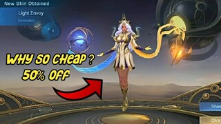 DRAW ESMERALDA COLLECTOR LIGHT ENVOY SKIN AT 50% OFF || GUIDE FOR ESMERALDA COLLECTOR SKIN MLBB