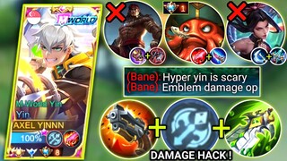 YIN VS HYPER BANE AND TANKY LAPU LAPU IN SIDELANE | TRY THIS NEW EMBLEM TO ONESHOT ENEMIES | MLBB