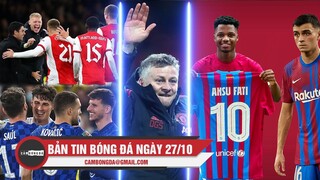 Bản tin Bóng Đá ngày 27/10 | Arsenal tiếp đà thăng hoa; Solskjær vẫn tại vị; Pedri, Fati chấn thương