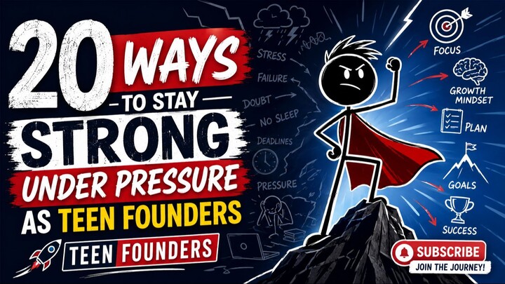 20 WAYS TO STAY STRONG UNDER PRESSURE AS TEEN FOUNDERS| TEEN FOUNDERS
