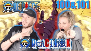ONE PIECE ep. ⭐️ 100 & 101 👒 | REACTION | couples first time watching!