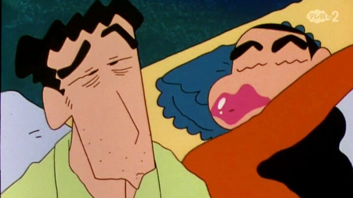 Shinchan 320b - Menyembunyikan Hadiah Itu Susah - 18-6-1999 - kasihan papanya shinchan