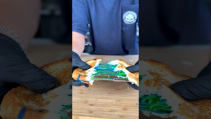 Making Rainbow Grilled Cheese...