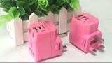 Portable  Universal travel adapter With Dual USB port and LED ligth