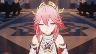 Eating chocolate bars with Yae Miko