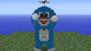 Work hard! Use Minecraft to recreate the Doraemon theme song MV!