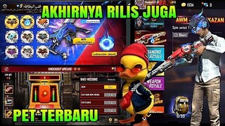 FREE FIRE!! BOCORAN EVENT GRATIS, TOPUP BONUS PET DR BEANIE, BULLSEYE MP5, KNOCKOUT ARCADE