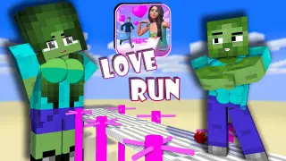 Monster School : LOVE RUN CHALLENGE 02 NEW VERSION - Minecraft Animation