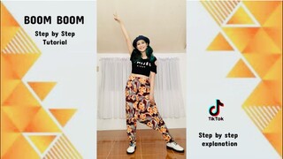 BOOM BOOM DANCE TUTORIAL | Tiktok Dance (Mirrored + Explanation)