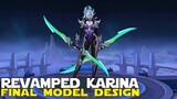 REVAMPED KARINA FINAL DESIGN MODEL MOBILE LEGENDS REVAMPED HEROES KARINA NEW MODEL AND DESIGN