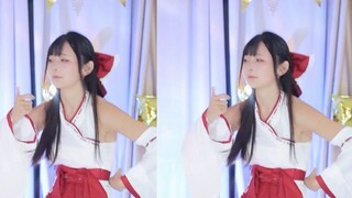 【鱼子酱】《青海摇》和风巫女服套装 直播跳舞录屏