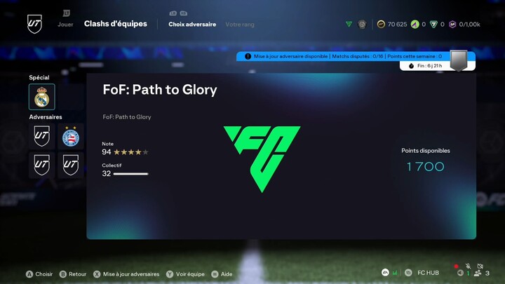 Clash Equipe • FoF Path to Glory 🆚️ Soccer Club 75