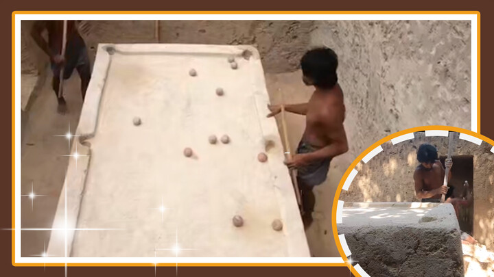 Build billiards with mud