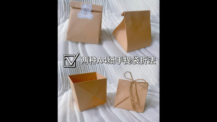 Hai cách gấp túi tote giấy khổ A4