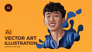 Vẽ hình chân dung bằng illustrator (vector Art Tutorial) | BonART