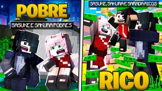 RICO VS POBRE DO SASUKE E DA SAKURA no Minecraft