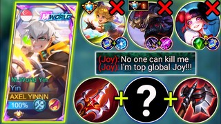 HOW TO COUNTER HANZO & TOP GLOBAL JOY IN SIDELANE | YIN NEW BEST LIFESTEAL BUILD | MOBILE LEGENDS