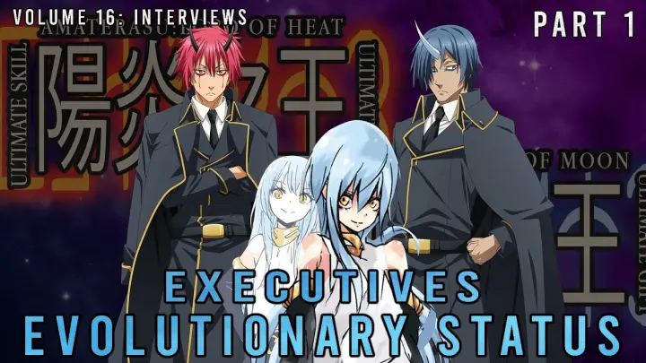 Executives Evolutionary Status - PART 1 | Volume 16 Interviews  | Tensura Light Novel Spoiler