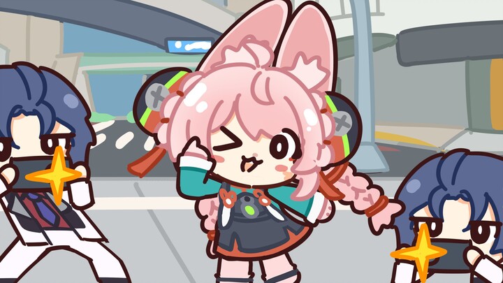 أرنب لطيف يحب التقاط الصور