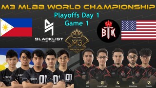 BLACKLIST VS BTK [GAME 1] | M3 MLBB World Championship 2021  Playoffs Day 1