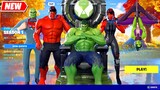 HULK Fortnite and She-Hulk doing all Built-In Emotes!