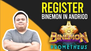 PAANO GUMAWA NG BINEMON ACCOUNT SA ANDROID