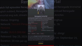 kabar gembira eps Renegade immortal di tambah #donghua #jedagjedug