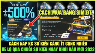 (Free Fire) Hướng Dẫn Chi Tiết Cách Nạp Kim Cương Sự Kiện Càng Ít Càng Nhiều Bằng Sim Điện Thoại