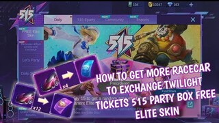 New free Elite skin event 515 Party Box in Mobile Legends | How to get more twilight ticket