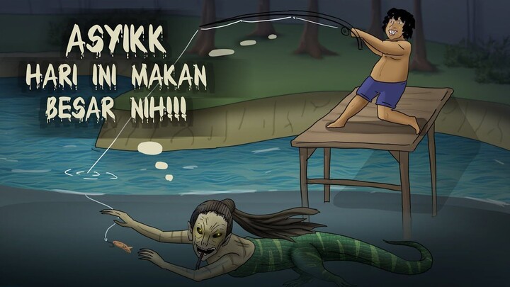 Mancing Ikan dapatnya Siluman _ Kompilasi Cak Waw #HORORMISTERI Kartun Hantu, An
