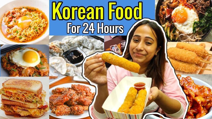I only ate KOREAN FOOD for 24 Hours | Food Challenge