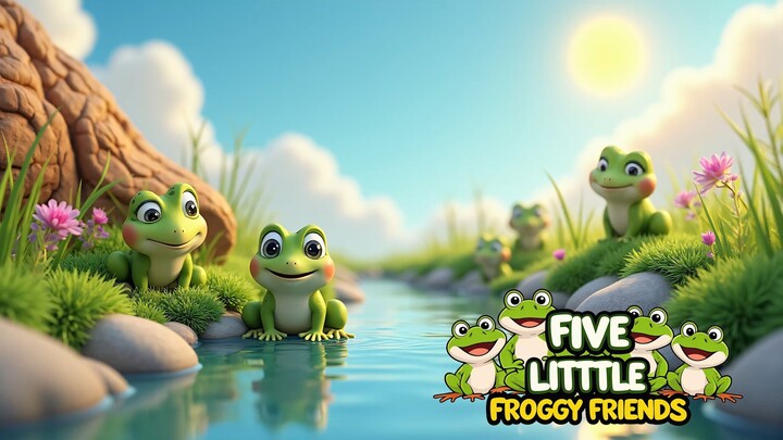 Five Little Froggy Friends 🐸 | Nursery Rhyme for Little Hoppers