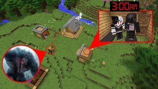 ถ้าเกิด!! บินโดรนสูง ตอนตี3 แต่กับเจอมนุษย์หมาป่า ในหมู่บ้านร้าง - (Minecraft บินโดรน)