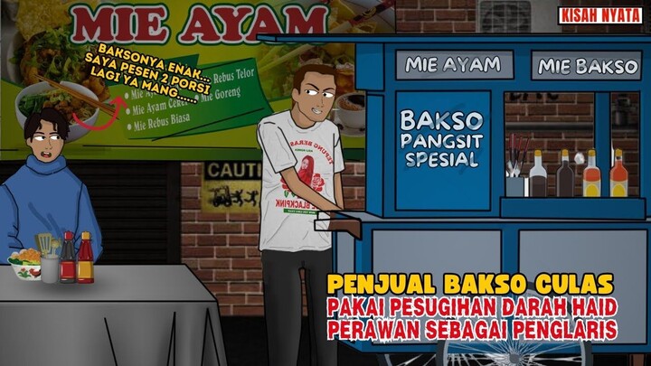 PENJUAL BAKSO CURANG GUNAKAN PEMBALUT HAID P3RAWAN SEBAGAI PESUGIHAN  SINETR